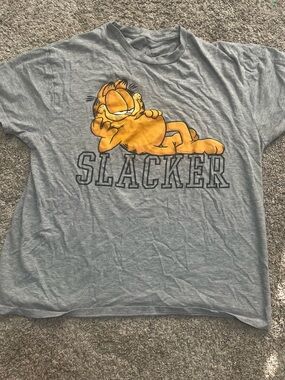 Nickelodeon Garfield Graphic Gray Men's Short Sleeve Crew Neck T-Shirt Size M